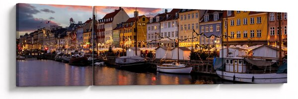 Obraz - Nyhavn, Kopenhaga (170x50 cm)