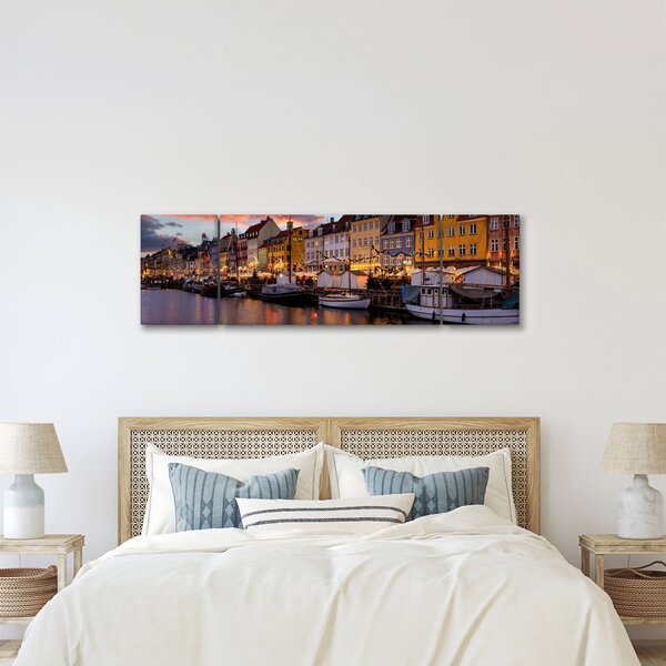 Obraz - Nyhavn, Kopenhaga (170x50 cm)