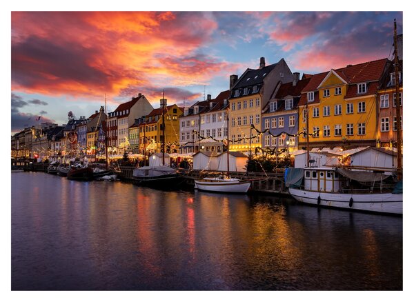 Obraz na szkle - Nyhavn, Kopenhaga (70x50 cm)