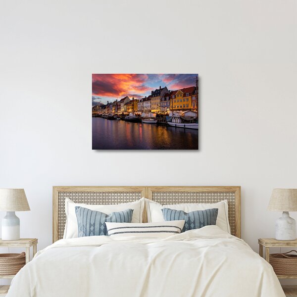 Obraz na szkle - Nyhavn, Kopenhaga (70x50 cm)