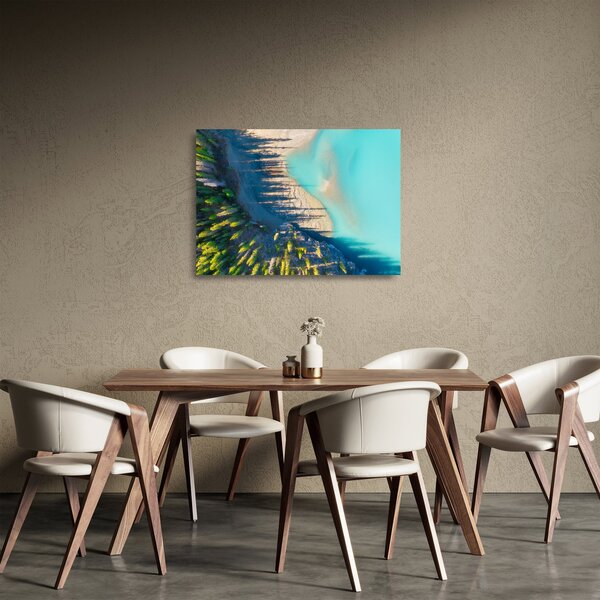 Obraz na szkle - Widok na jezioro (70x50 cm)