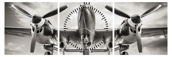 Obraz - Warbird (z zegarem) (90x30 cm)