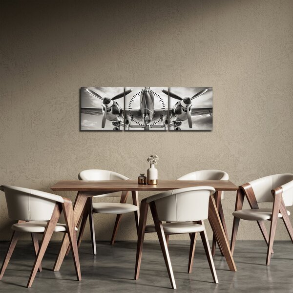 Obraz - Warbird (z zegarem) (90x30 cm)