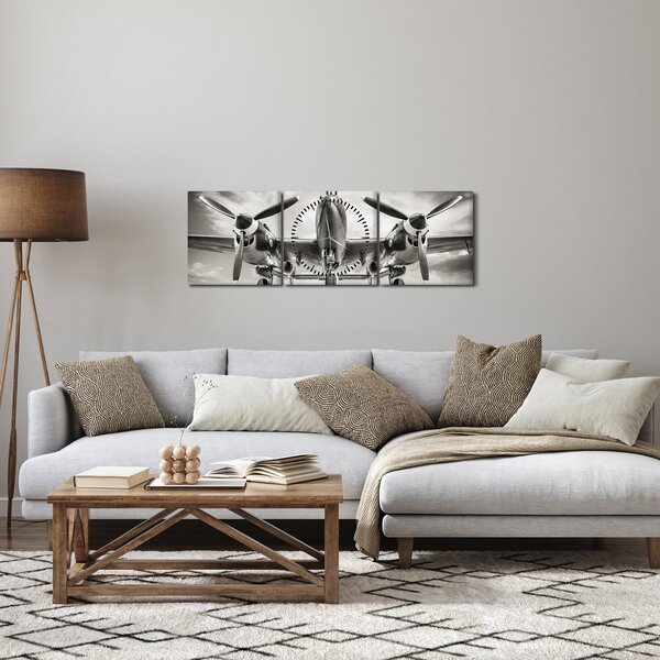 Obraz - Warbird (z zegarem) (90x30 cm)