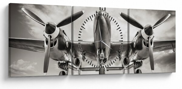 Obraz - Warbird (z zegarem) (90x30 cm)