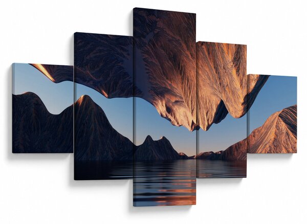 Obraz - Klify 3D (125x70 cm)