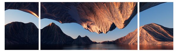 Obraz - Klify 3D (170x50 cm)