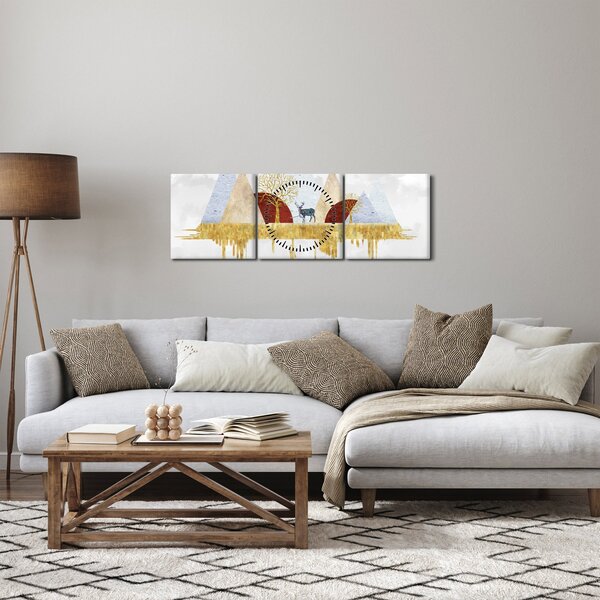 Obraz - Wystrój (z zegarem) (90x30 cm)