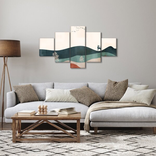 Obraz - Ilustrowany krajobraz (125x70 cm)