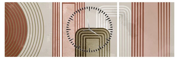 Obraz - Minimalistyczna ilustracja (z zegarem) (90x30 cm)