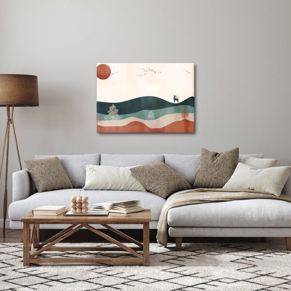 Obraz - Ilustrowany krajobraz (70x50 cm)