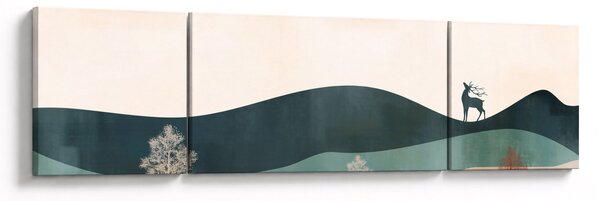 Obraz - Ilustrowany krajobraz (170x50 cm)