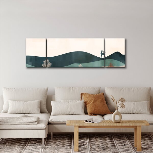 Obraz - Ilustrowany krajobraz (170x50 cm)