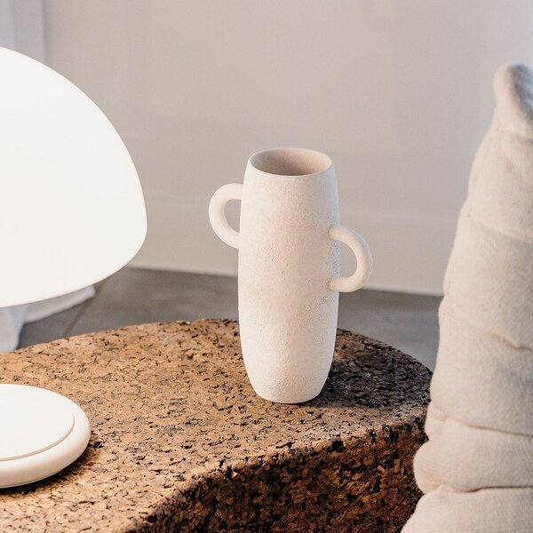 Biały ceramiczny wazon (wysokość 30 cm) Bullet – S|P Collection