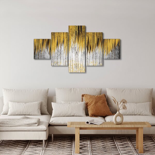 Obraz - Złote linie (125x70 cm)