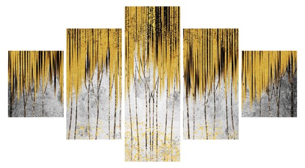 Obraz - Złote linie (125x70 cm)