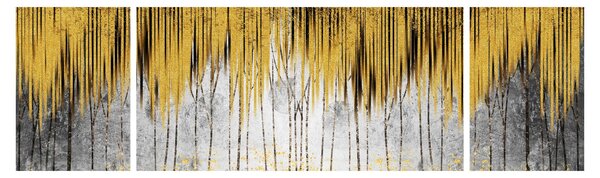 Obraz - Złote linie (170x50 cm)