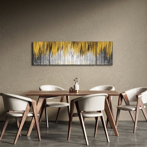 Obraz - Złote linie (170x50 cm)