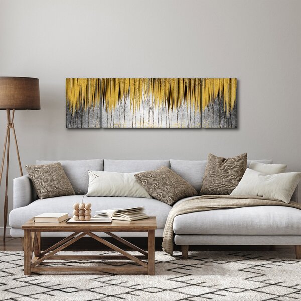Obraz - Złote linie (170x50 cm)
