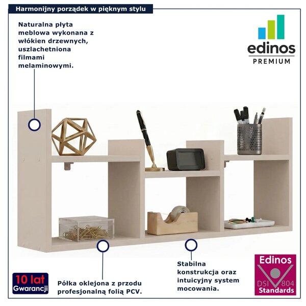 Kaszmirowa nowoczesna nadstawka na biurko H9-C45