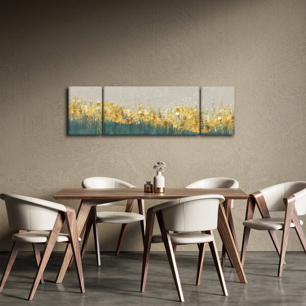 Obraz - Tekstura ze złotą dekoracją (170x50 cm)