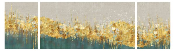 Obraz - Tekstura ze złotą dekoracją (170x50 cm)