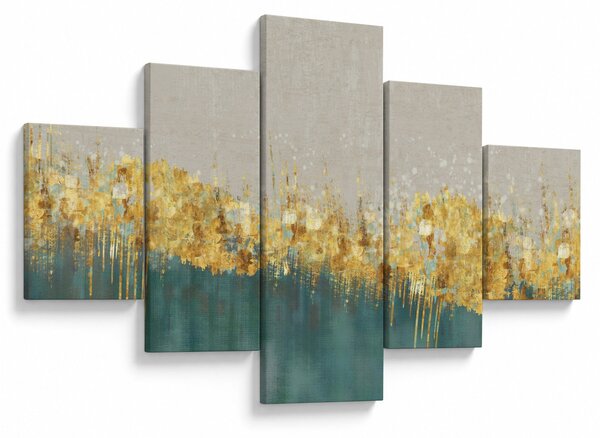 Obraz - Tekstura ze złotą dekoracją (125x70 cm)