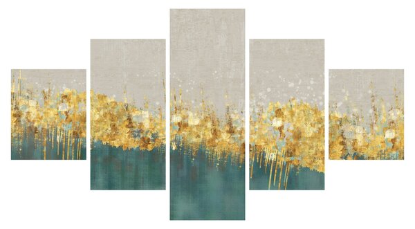 Obraz - Tekstura ze złotą dekoracją (125x70 cm)