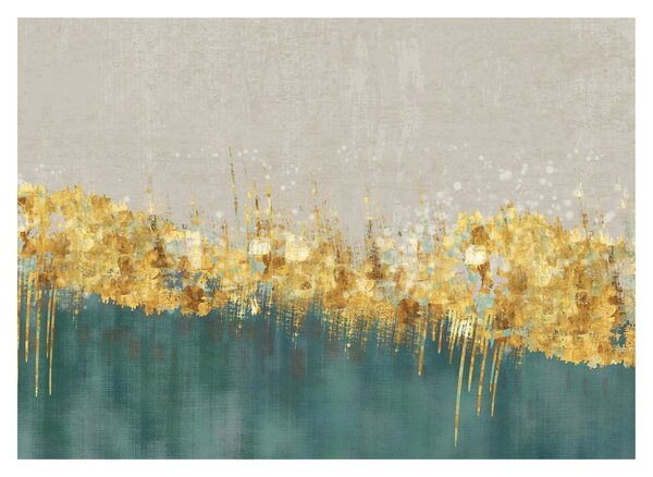 Obraz - Tekstura ze złotą dekoracją (70x50 cm)