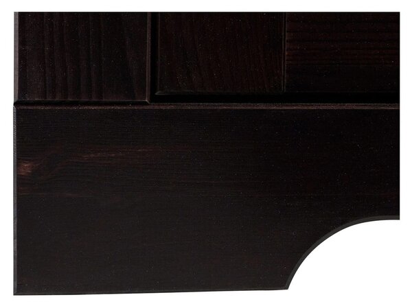 Ciemnobrązowa witryna z litego drewna sosnowego 95x35 cm Lisa – Støraa