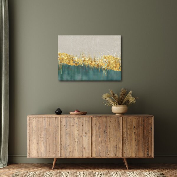 Obraz - Tekstura ze złotą dekoracją (70x50 cm)