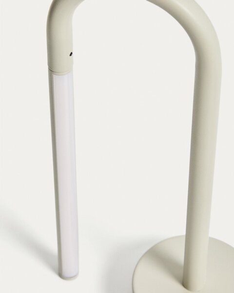 Metalowa lampa stołowa LED w kolorze kości słoniowej (wysokość 30 cm) Bow – Kave Home