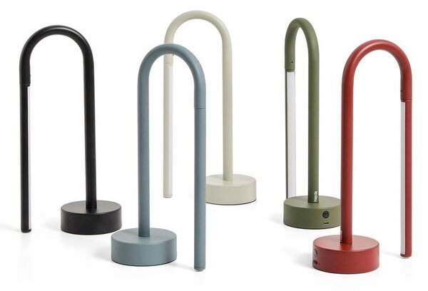 Metalowa lampa stołowa LED w kolorze kości słoniowej (wysokość 30 cm) Bow – Kave Home
