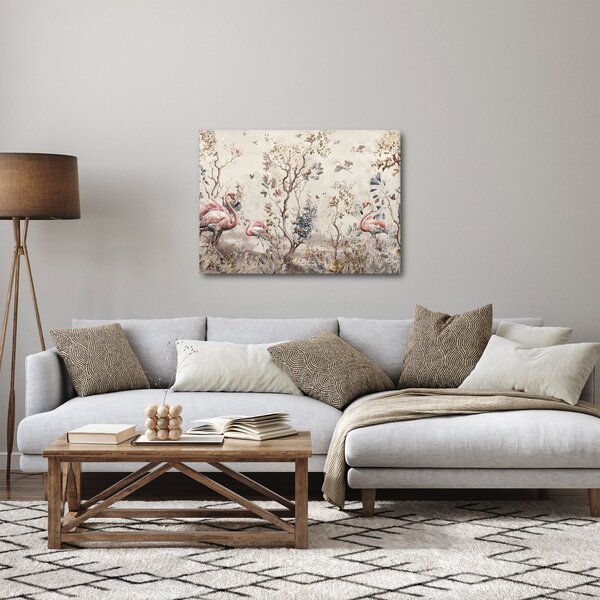Obraz - Rysunek flamingów (70x50 cm)