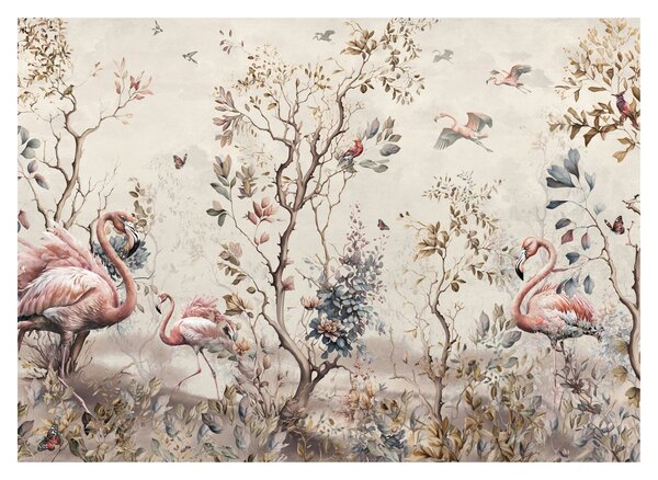 Obraz - Rysunek flamingów (70x50 cm)