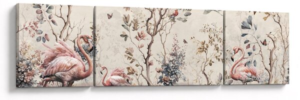 Obraz - Rysunek flamingów (170x50 cm)