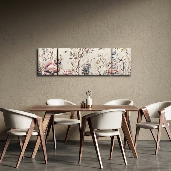 Obraz - Rysunek flamingów (170x50 cm)