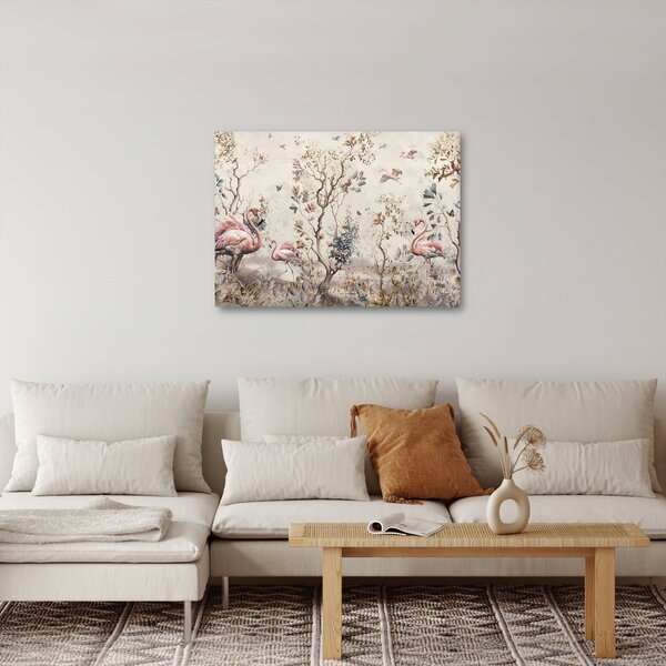 Obraz - Rysunek flamingów (70x50 cm)