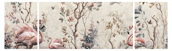 Obraz - Rysunek flamingów (170x50 cm)