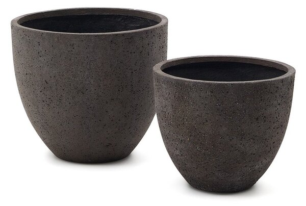 Betonowe osłonki na doniczki zestaw 2 szt. ø 50 cm Serili – Kave Home