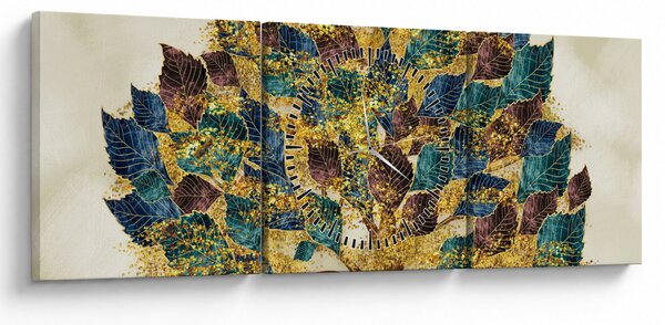 Obraz - Drzewo ozdobne (z zegarem) (90x30 cm)