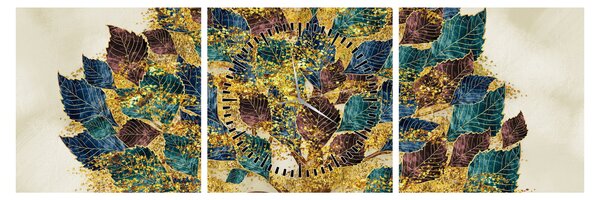 Obraz - Drzewo ozdobne (z zegarem) (90x30 cm)