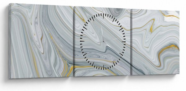 Obraz - Abstrakcja (z zegarem) (90x30 cm)
