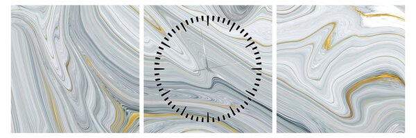 Obraz - Abstrakcja (z zegarem) (90x30 cm)