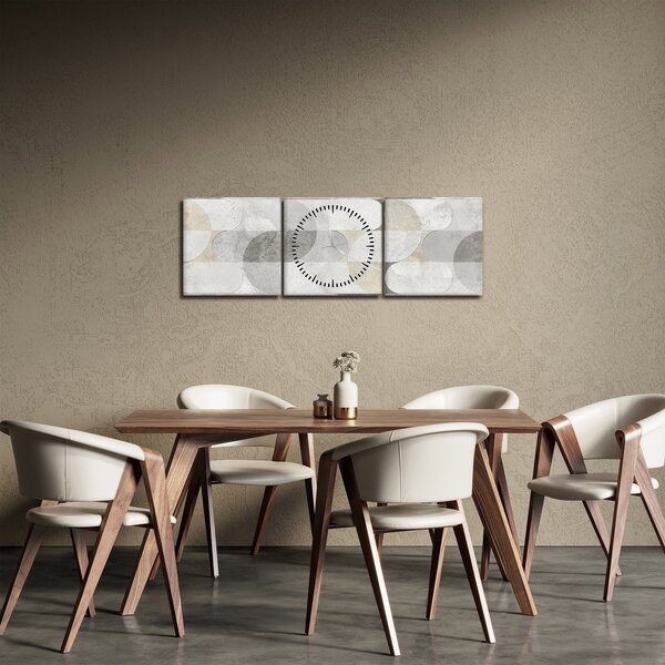 Obraz - Płytki (z zegarem) (90x30 cm)