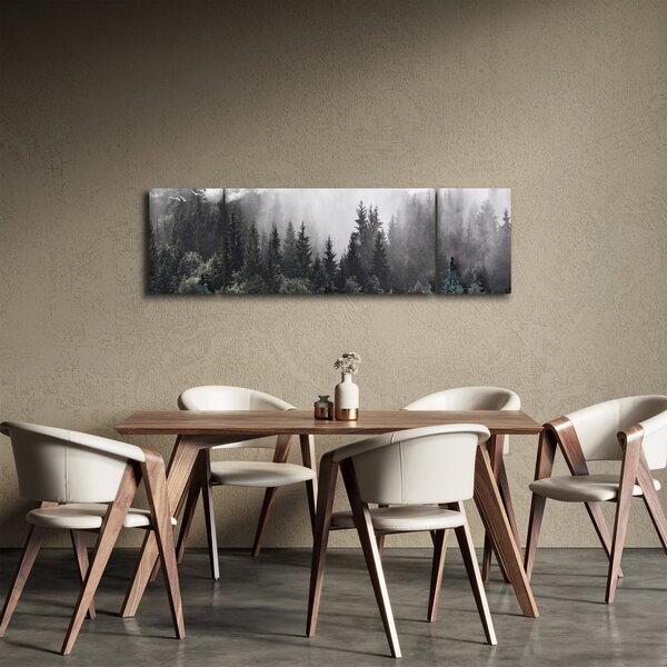 Obraz - Las z ilustrowanymi elementami (170x50 cm)