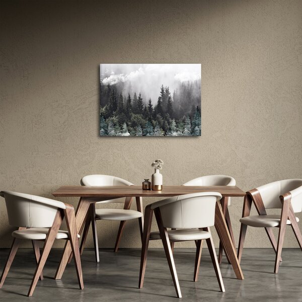 Obraz - Las z ilustrowanymi elementami (70x50 cm)