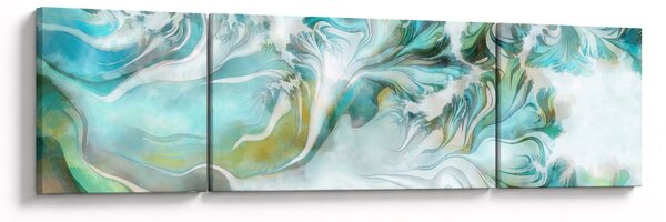 Obraz - Malowanie abstrakcyjnych wzorów (170x50 cm)