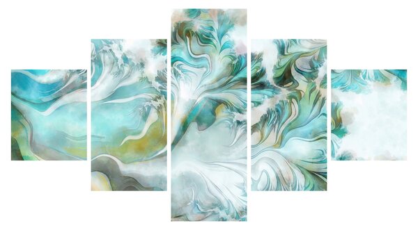 Obraz - Malowanie abstrakcyjnych wzorów (125x70 cm)