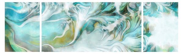 Obraz - Malowanie abstrakcyjnych wzorów (170x50 cm)